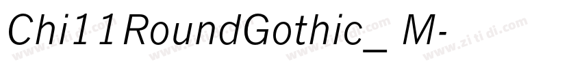 Chi11RoundGothic_ M字体转换